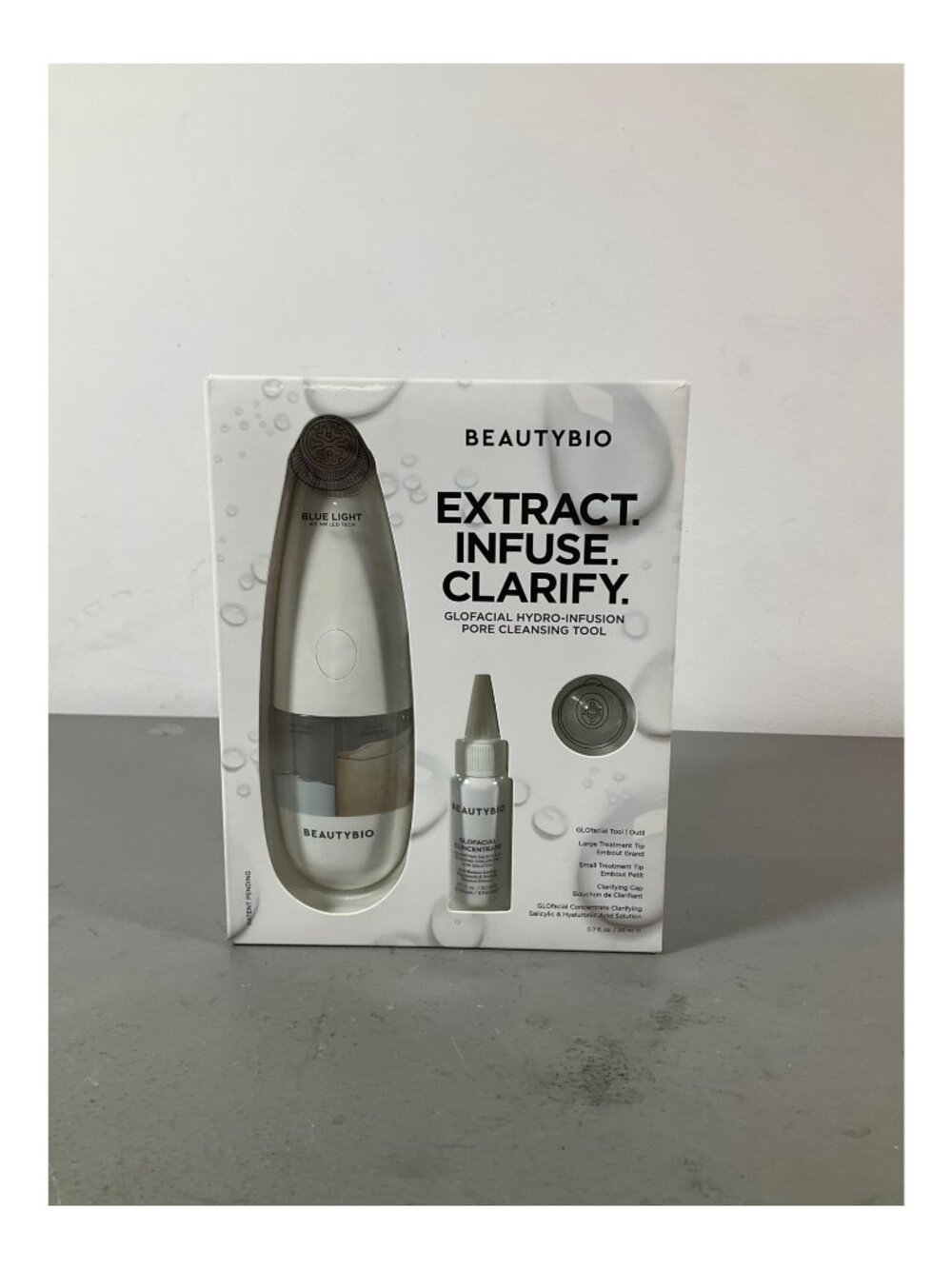 BEAUTYBIO GloFacial Pore Cleansing Tool with Hydro-Infusion & Blue Light Technol